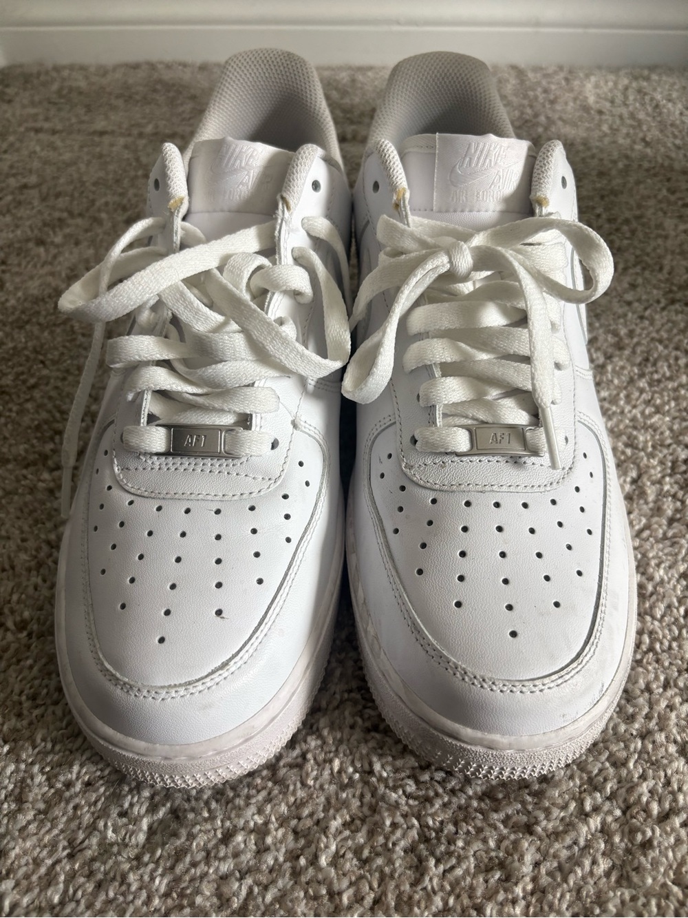 Nike White Leather Low-Top Sneakers
